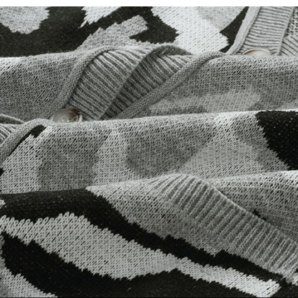 CLEARANCE Gray Camouflage Button Front Knit Cardigan - Picture 7 of 7